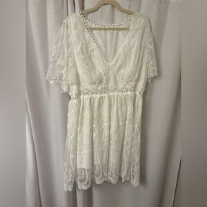 SHEIN White Lace Dress